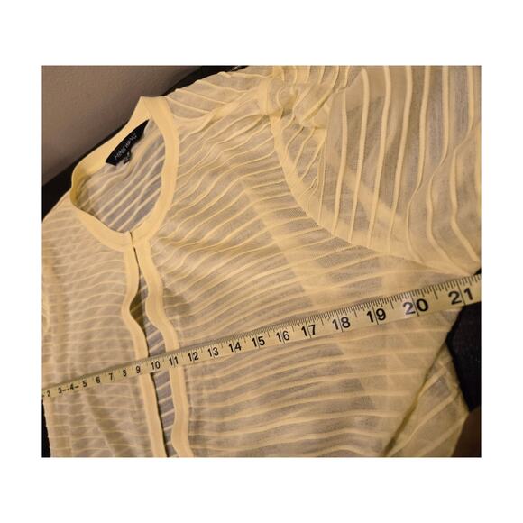 Ming Wang Open Cardigan Duster Sweater One Hook Closure Yellow Lightweight XL - Picture 8 of 9